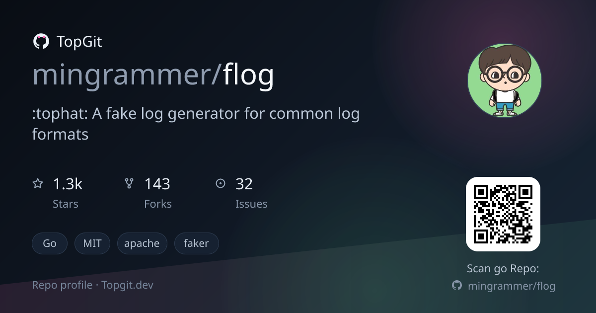 TopGit repo profile image for mingrammer/flog
