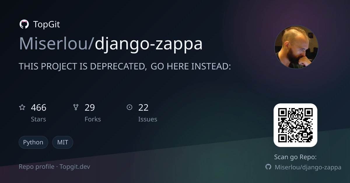 TopGit repo profile image for Miserlou/django-zappa