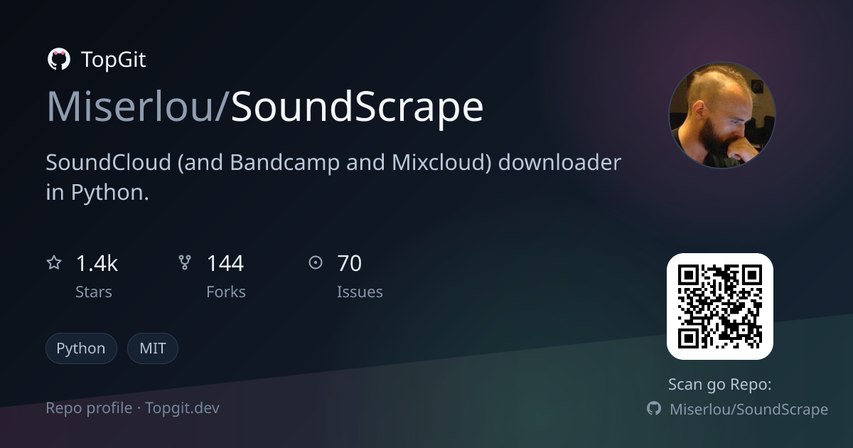 TopGit repo profile image for Miserlou/SoundScrape