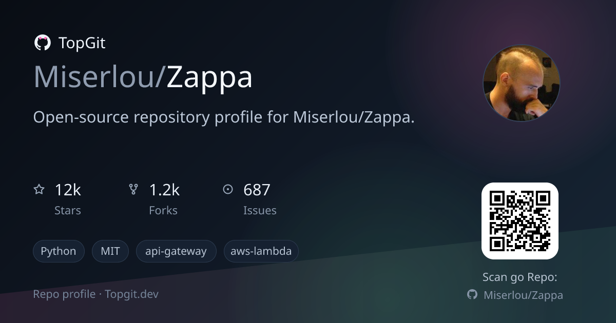 TopGit repo profile image for Miserlou/Zappa
