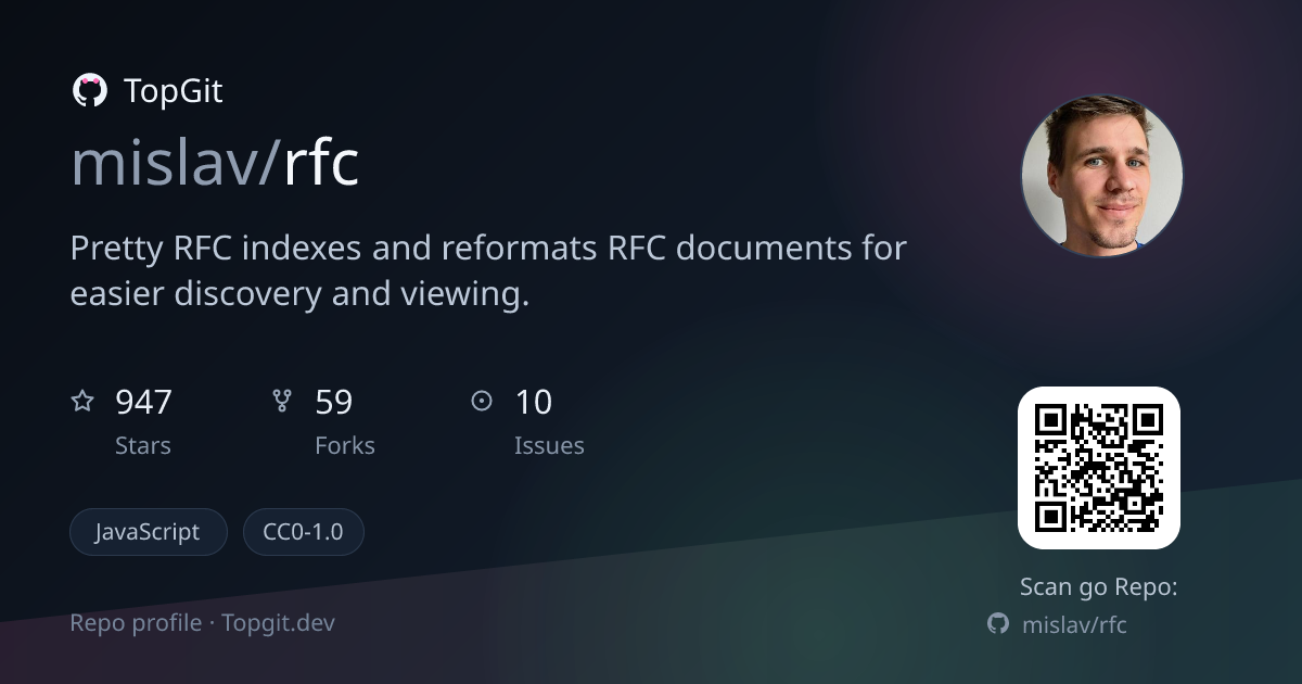TopGit repo profile image for mislav/rfc