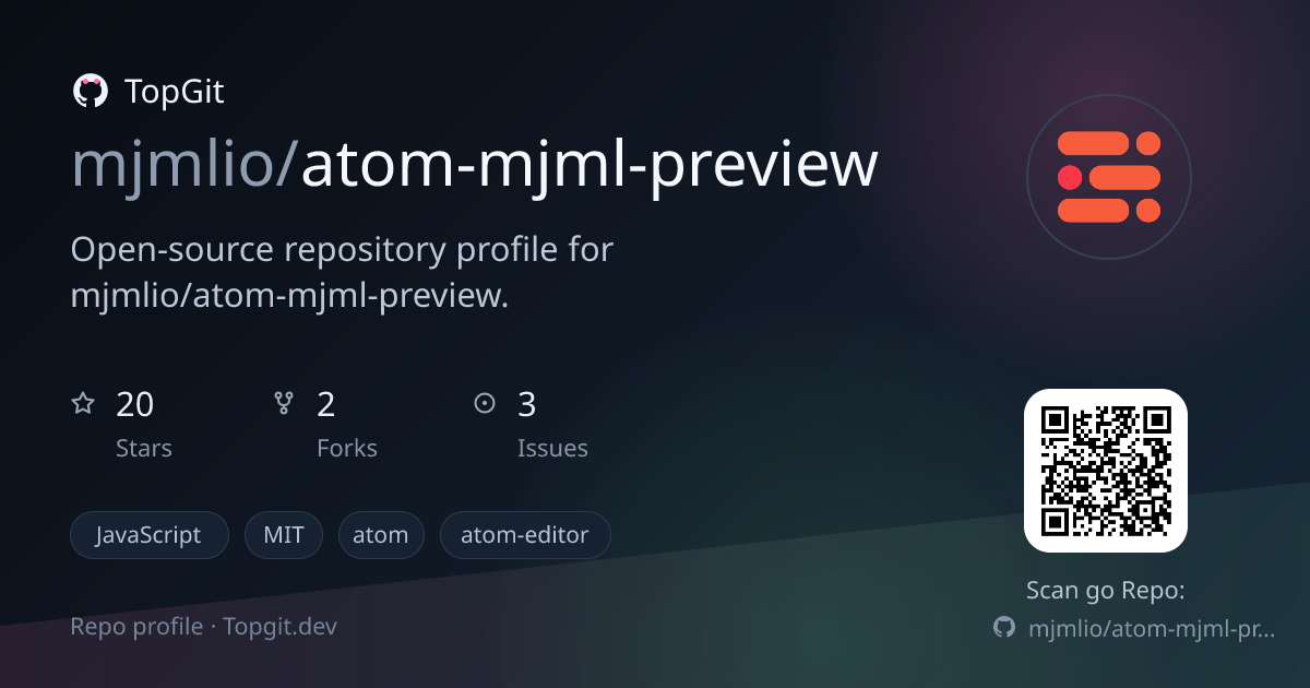 TopGit repo profile image for mjmlio/atom-mjml-preview