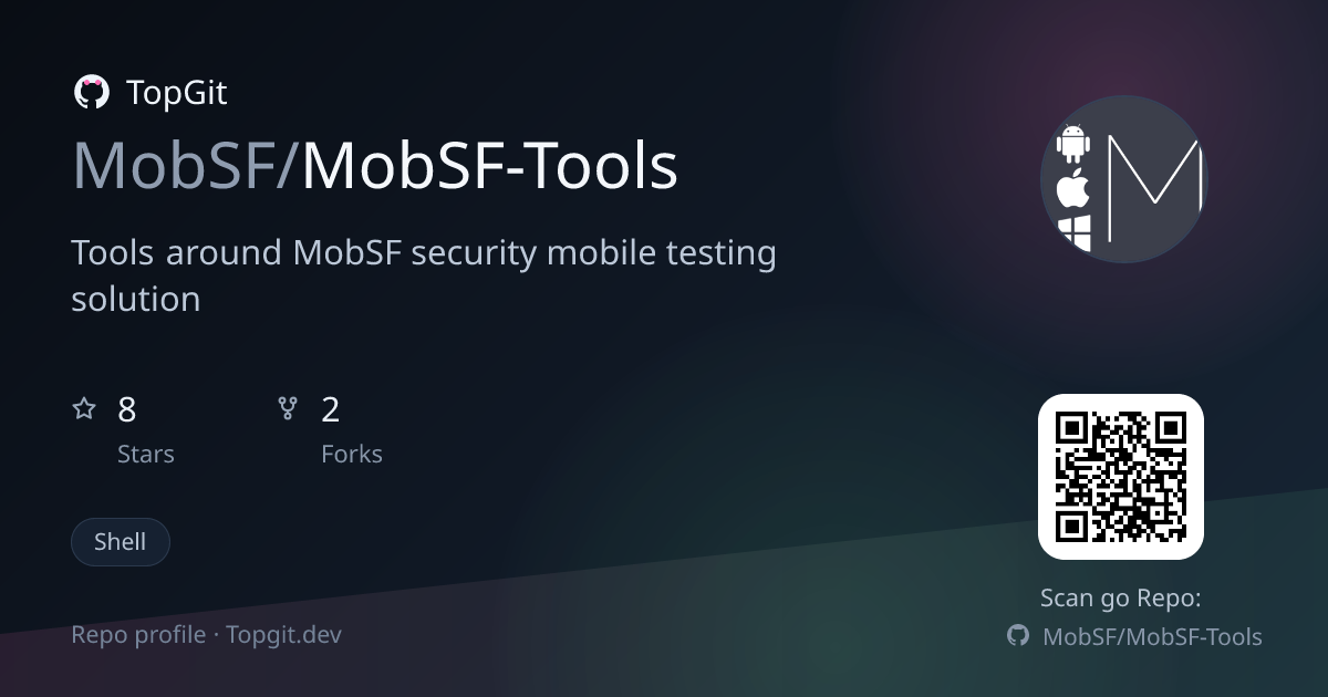 TopGit repo profile image for MobSF/MobSF-Tools