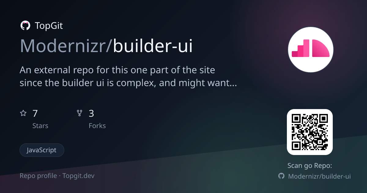 TopGit repo profile image for Modernizr/builder-ui