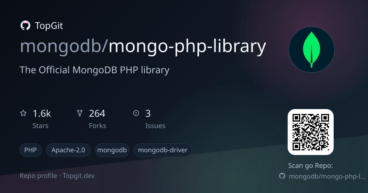TopGit repo profile image for mongodb/mongo-php-library