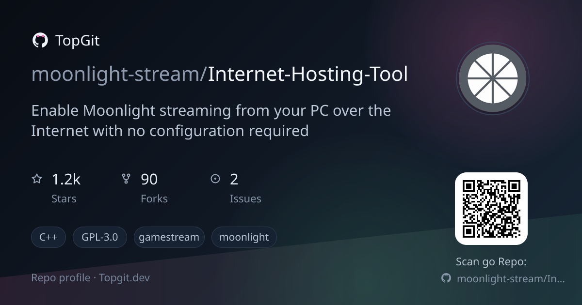 TopGit repo profile image for moonlight-stream/Internet-Hosting-Tool