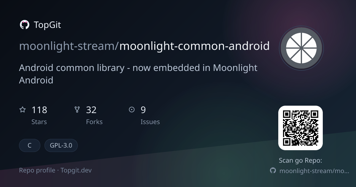 TopGit repo profile image for moonlight-stream/moonlight-common-android