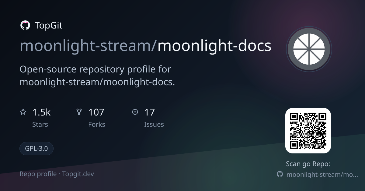 TopGit repo profile image for moonlight-stream/moonlight-docs