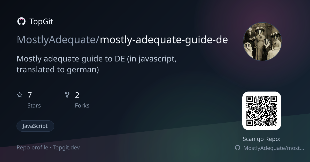 TopGit repo profile image for MostlyAdequate/mostly-adequate-guide-de