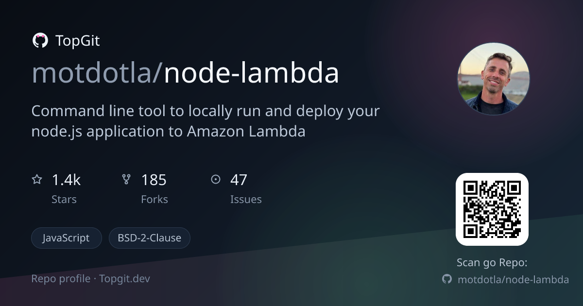 TopGit repo profile image for motdotla/node-lambda
