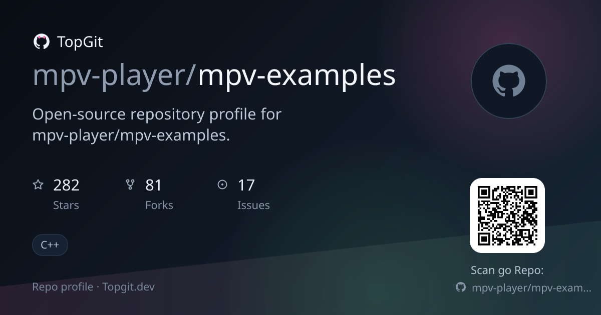 TopGit repo profile image for mpv-player/mpv-examples
