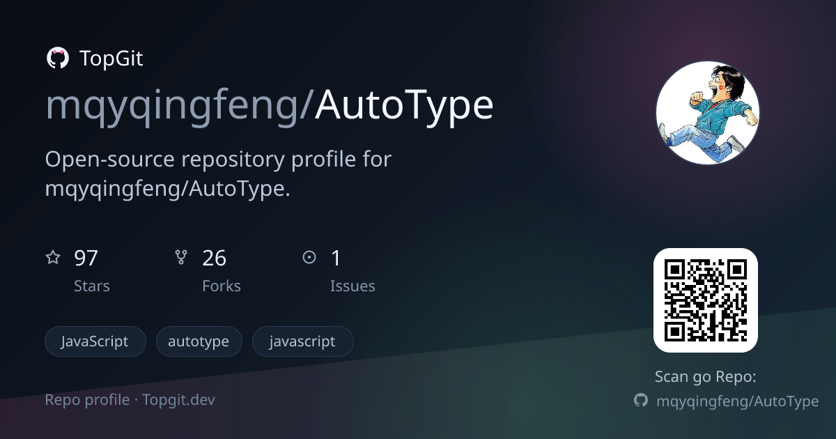 TopGit repo profile image for mqyqingfeng/AutoType