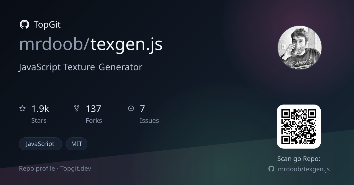 TopGit repo profile image for mrdoob/texgen.js