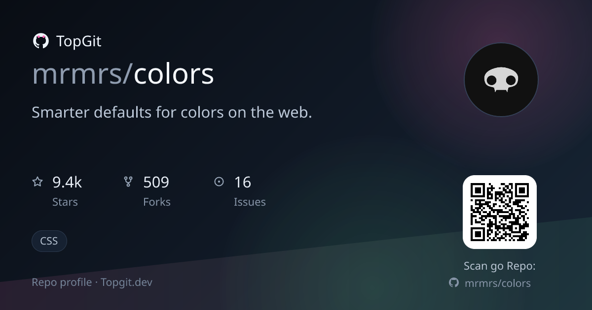 TopGit repo profile image for mrmrs/colors