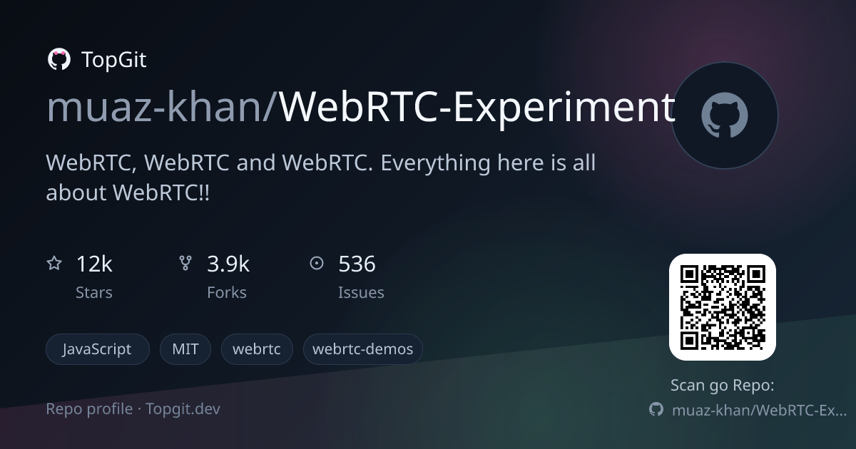 TopGit repo profile image for muaz-khan/WebRTC-Experiment
