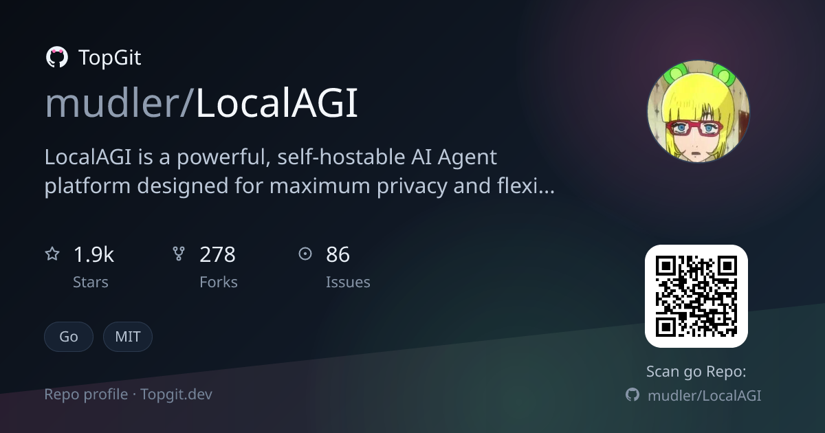 TopGit repo profile image for mudler/LocalAGI