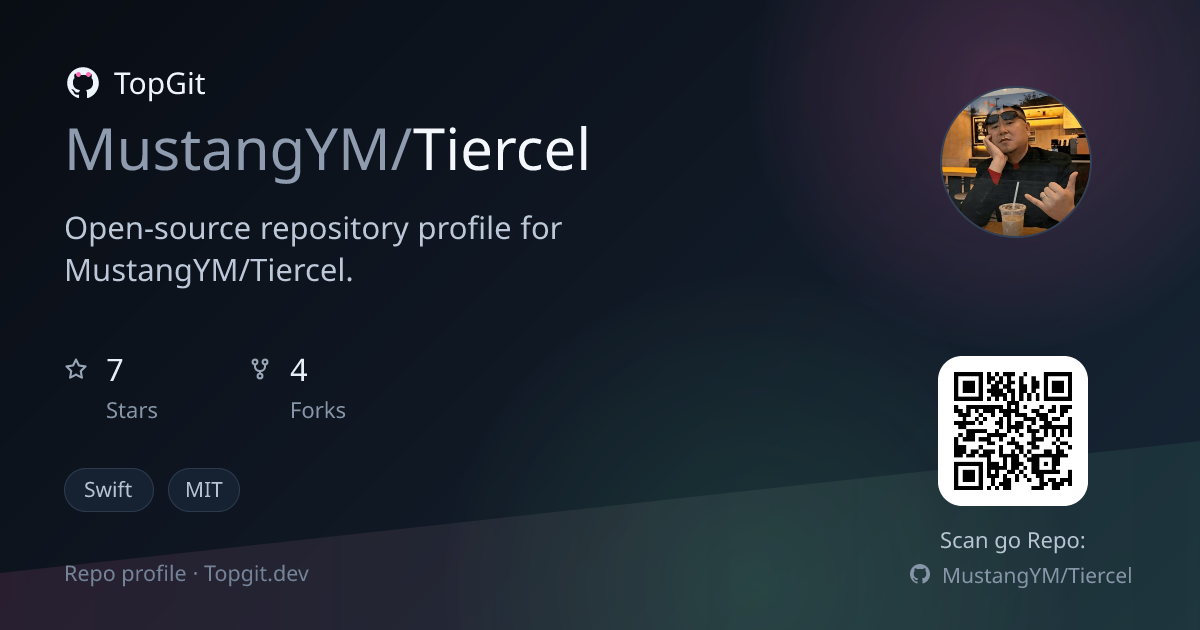 TopGit repo profile image for MustangYM/Tiercel