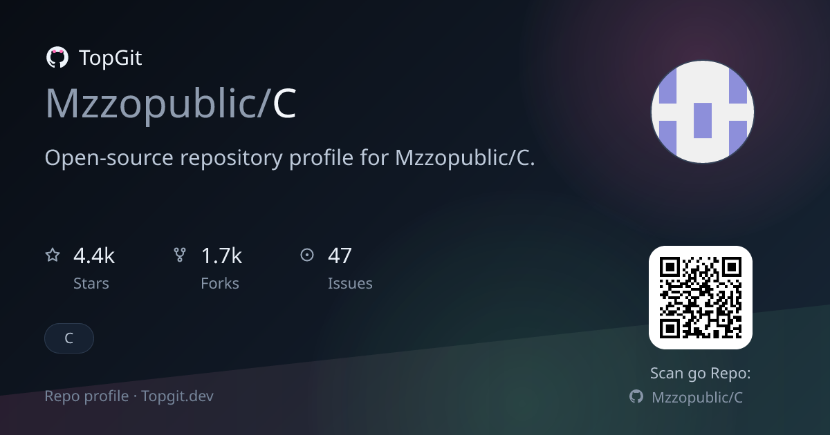 TopGit repo profile image for Mzzopublic/C