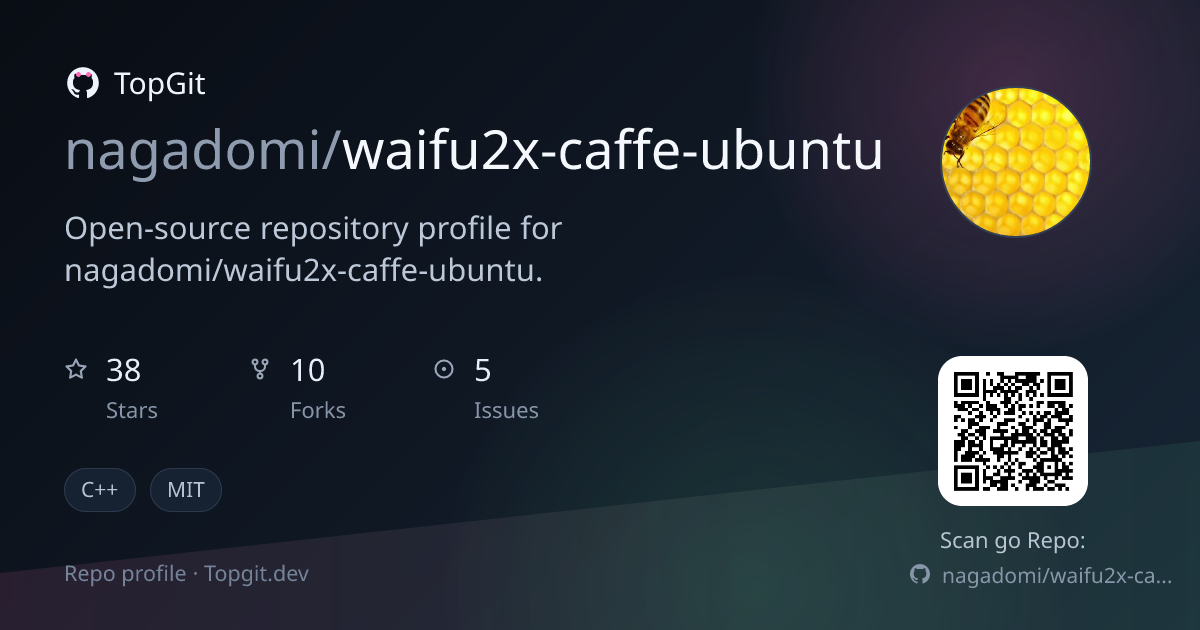 TopGit repo profile image for nagadomi/waifu2x-caffe-ubuntu