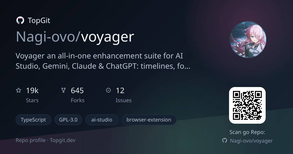 TopGit repo profile image for Nagi-ovo/voyager