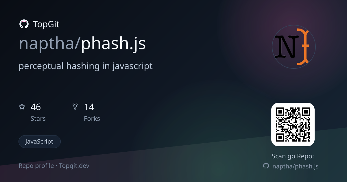 TopGit repo profile image for naptha/phash.js