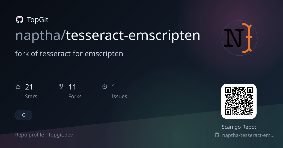 TopGit repo profile image for naptha/tesseract-emscripten