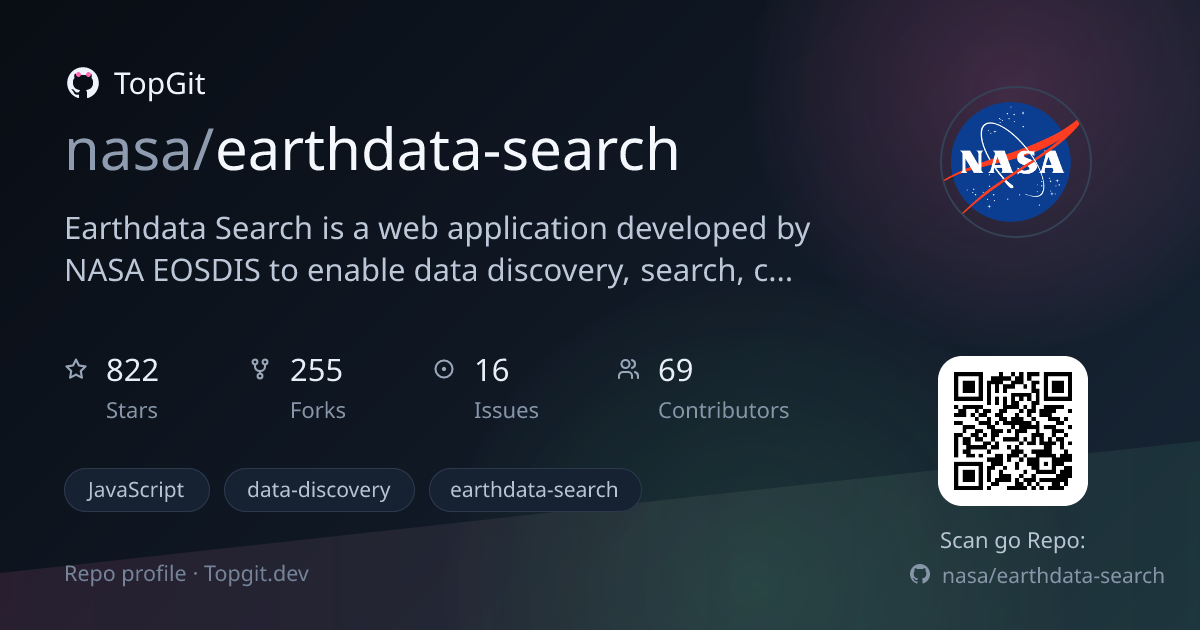 TopGit repo profile image for nasa/earthdata-search
