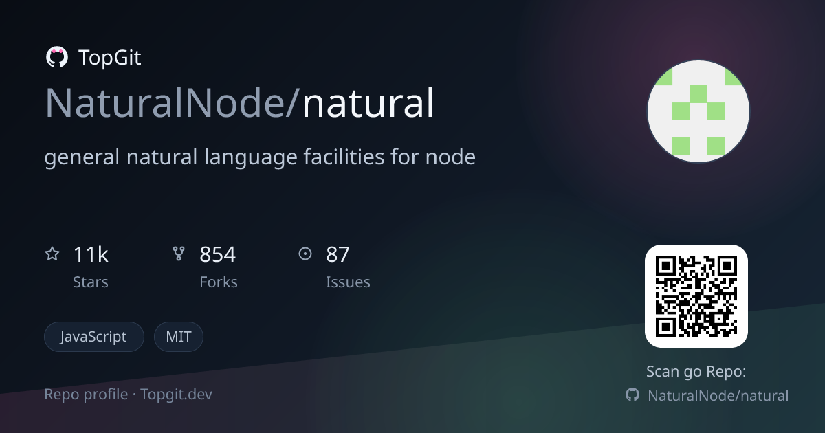 TopGit repo profile image for NaturalNode/natural