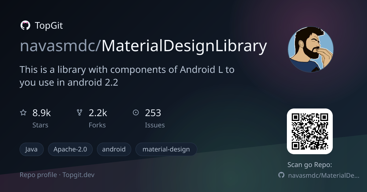 TopGit repo profile image for navasmdc/MaterialDesignLibrary