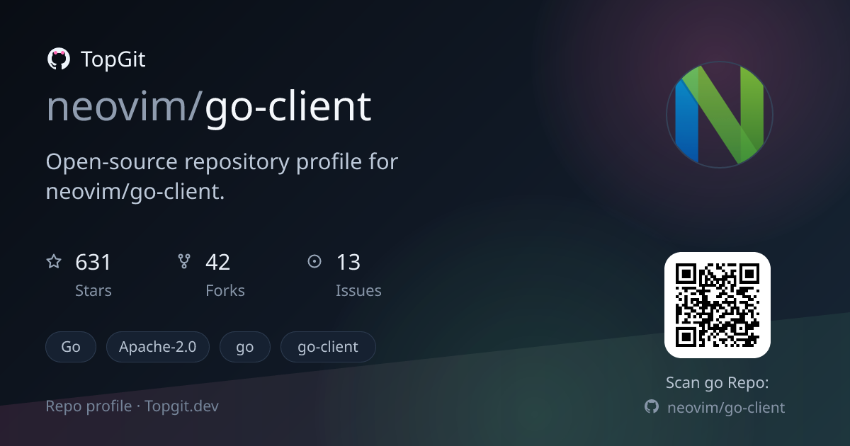 TopGit repo profile image for neovim/go-client