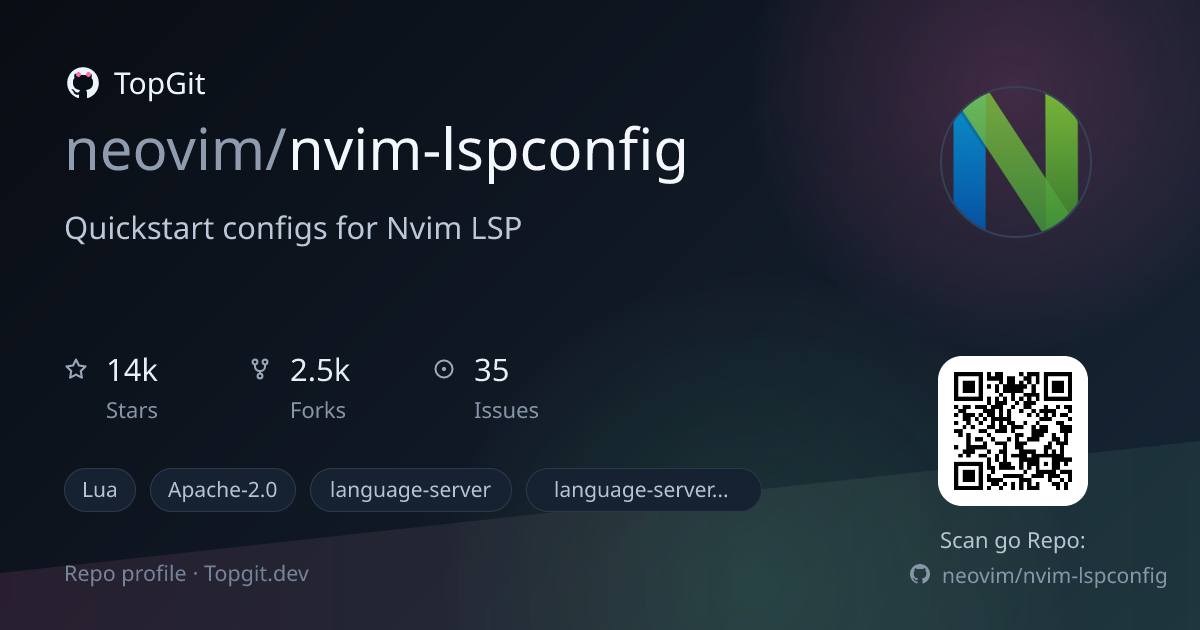 TopGit repo profile image for neovim/nvim-lspconfig