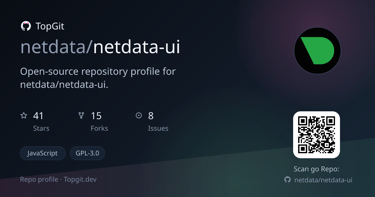 TopGit repo profile image for netdata/netdata-ui