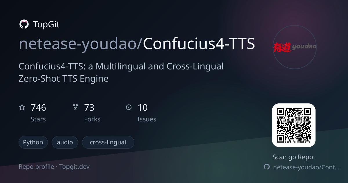 TopGit repo profile image for netease-youdao/Confucius4-TTS