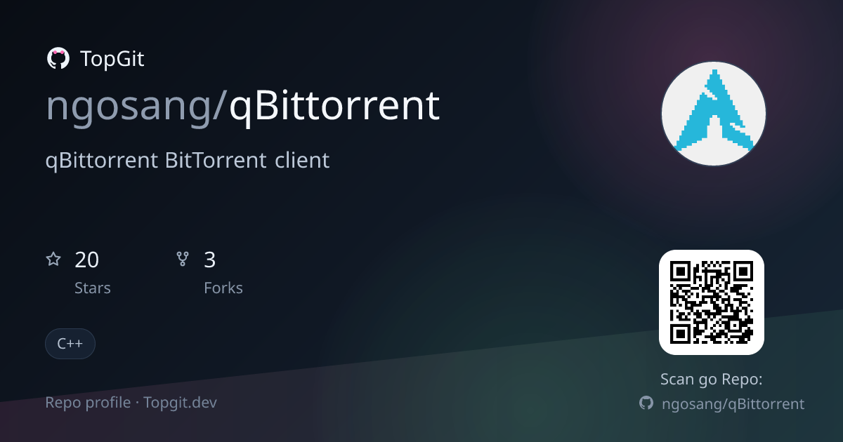 TopGit repo profile image for ngosang/qBittorrent
