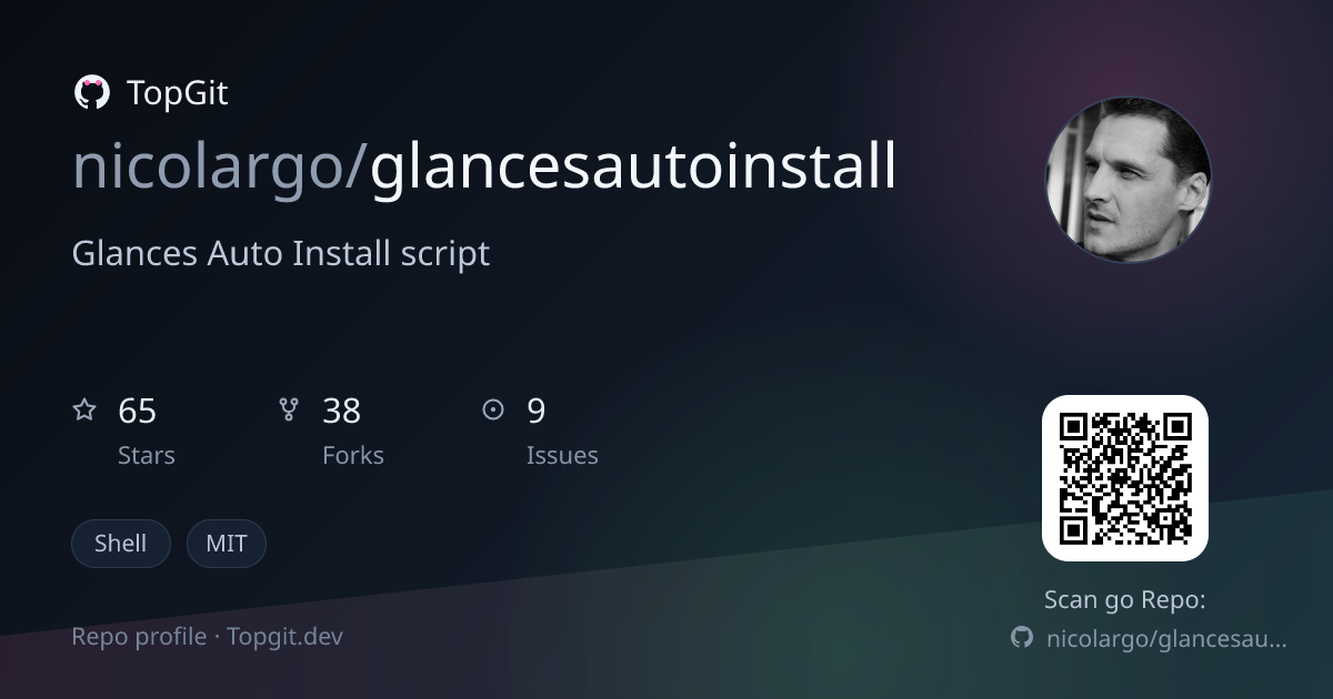TopGit repo profile image for nicolargo/glancesautoinstall