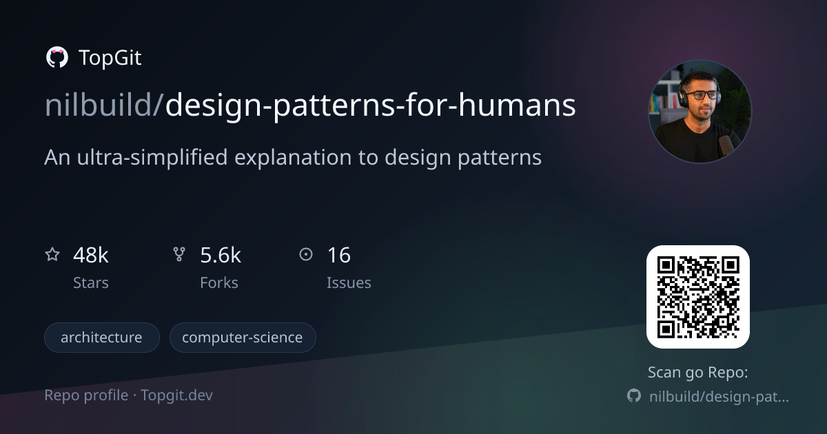 TopGit repo profile image for nilbuild/design-patterns-for-humans