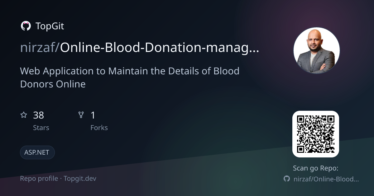 TopGit repo profile image for nirzaf/Online-Blood-Donation-management-System