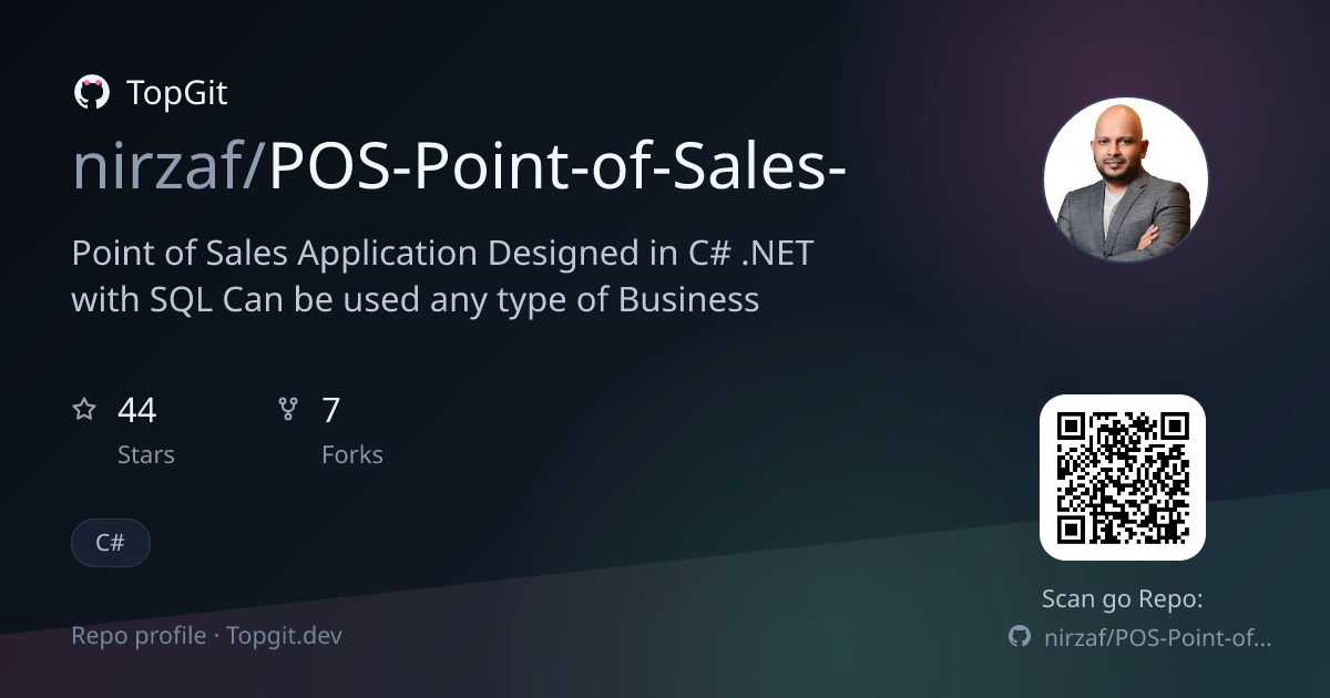 TopGit repo profile image for nirzaf/POS-Point-of-Sales-