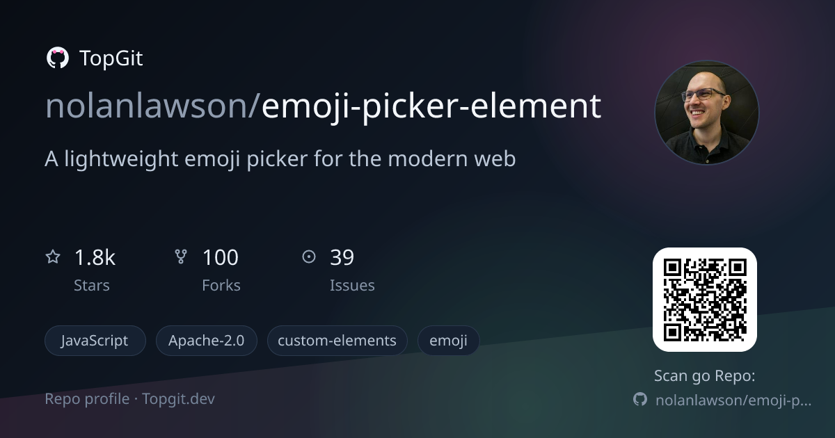 TopGit repo profile image for nolanlawson/emoji-picker-element