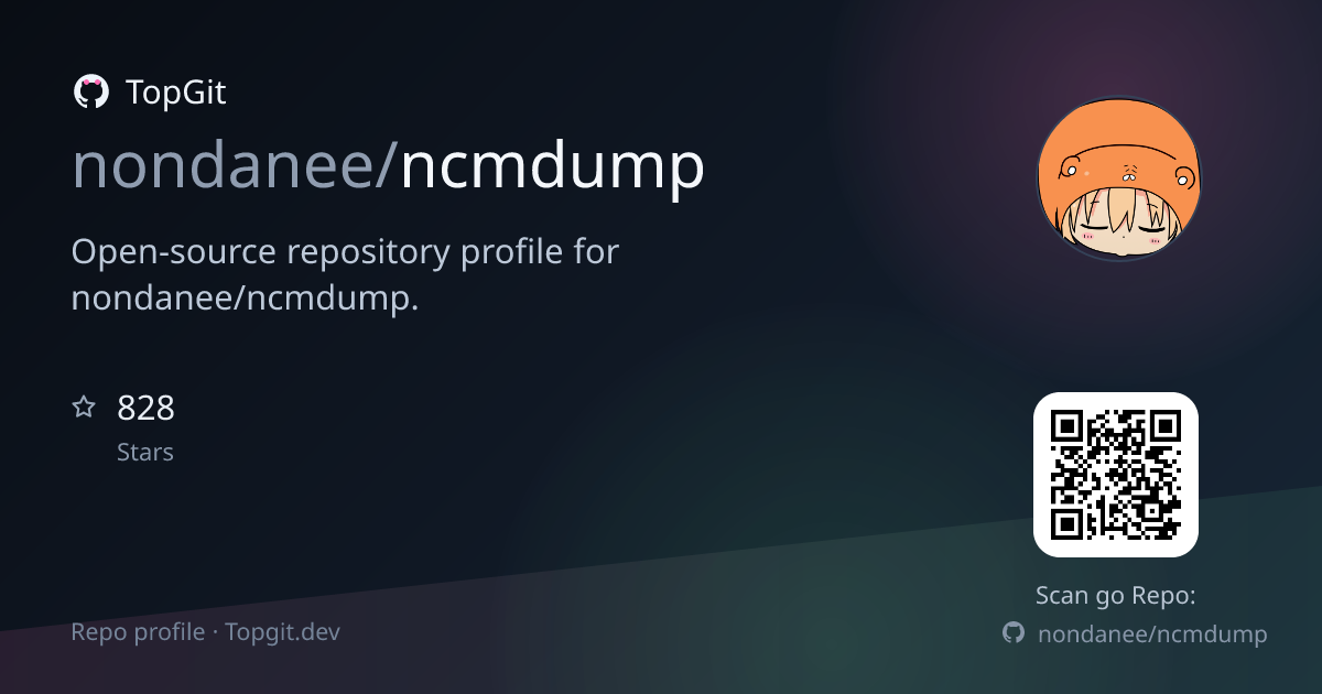 TopGit repo profile image for nondanee/ncmdump