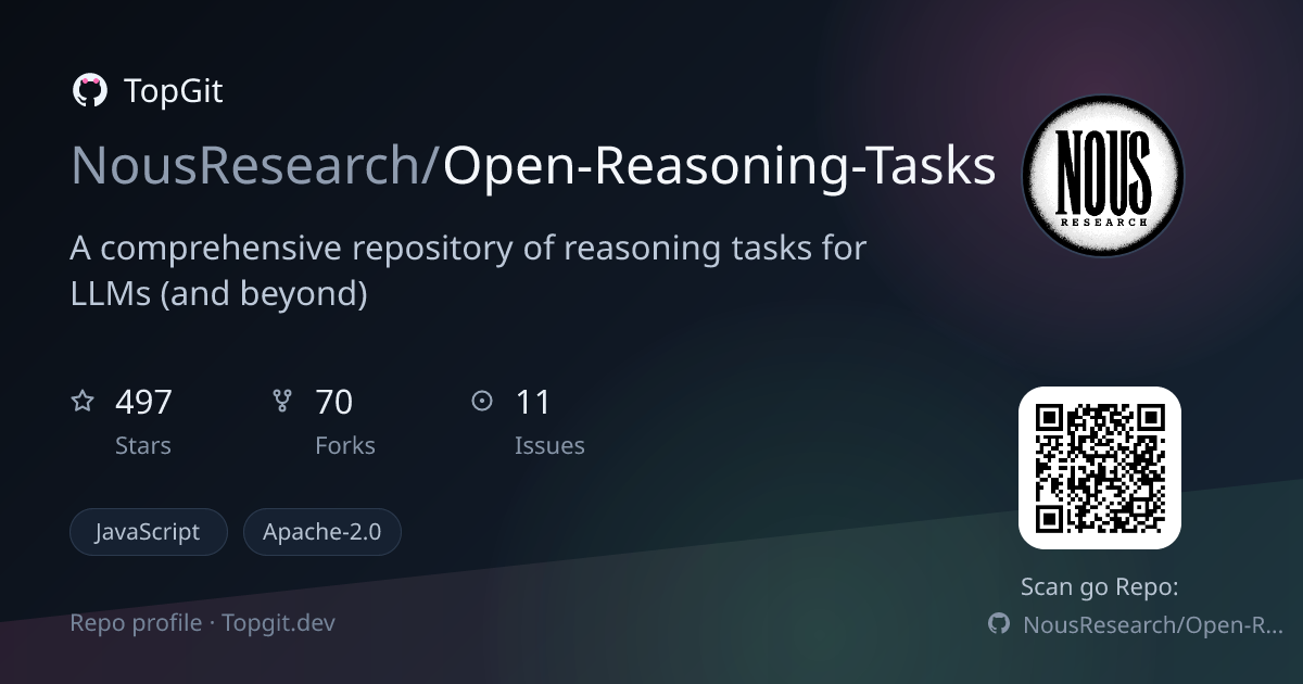 TopGit repo profile image for NousResearch/Open-Reasoning-Tasks