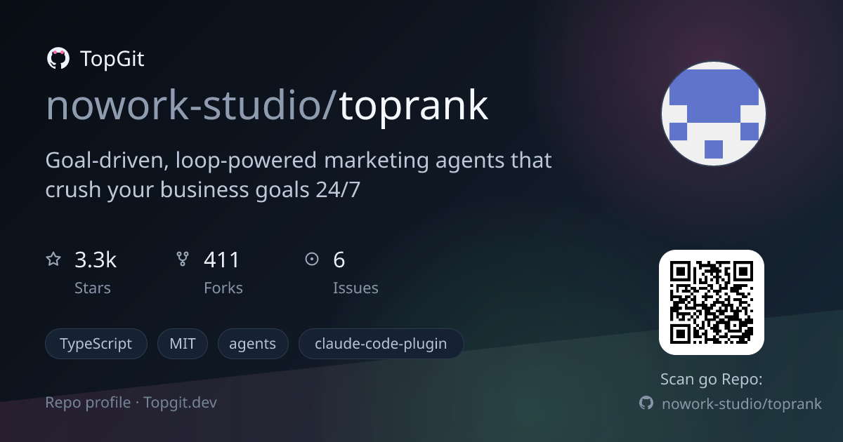 TopGit repo profile image for nowork-studio/toprank
