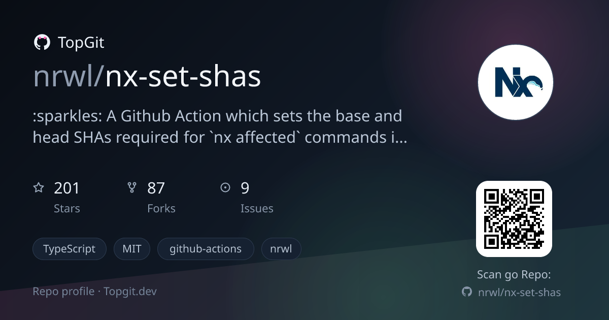 TopGit repo profile image for nrwl/nx-set-shas