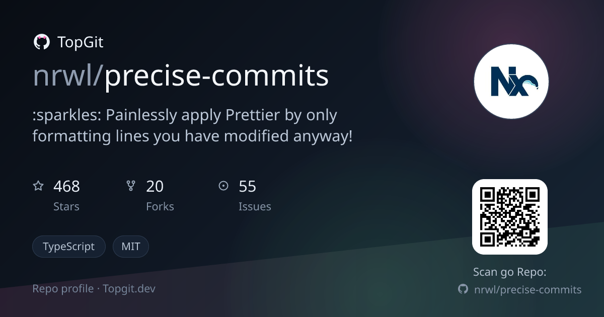 TopGit repo profile image for nrwl/precise-commits