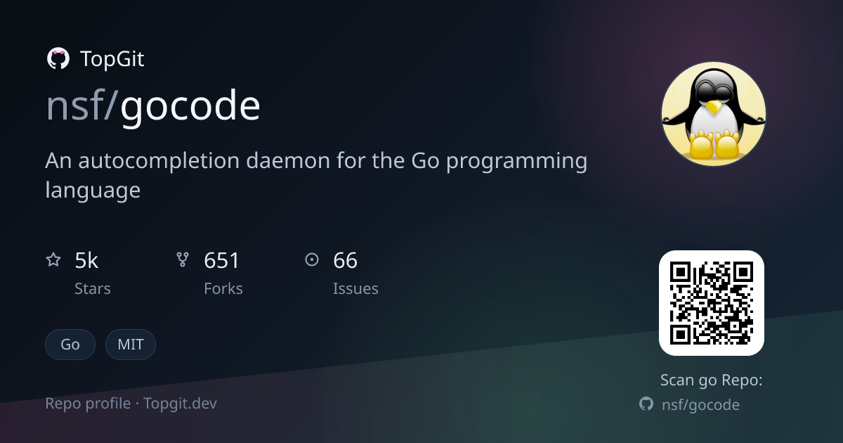 TopGit repo profile image for nsf/gocode