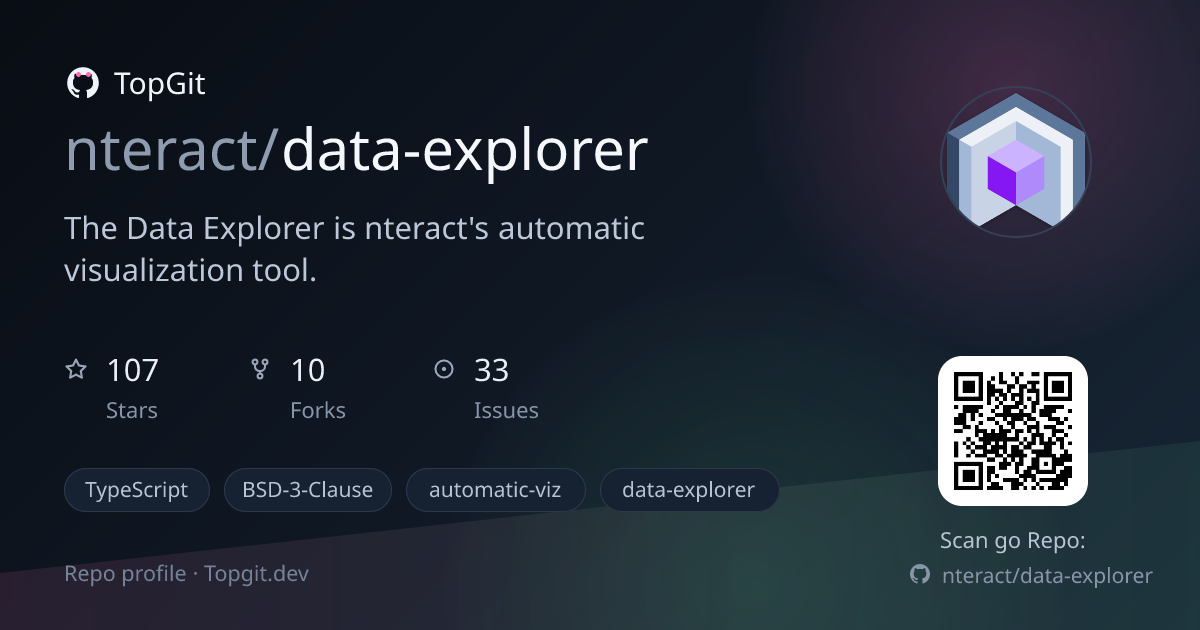TopGit repo profile image for nteract/data-explorer