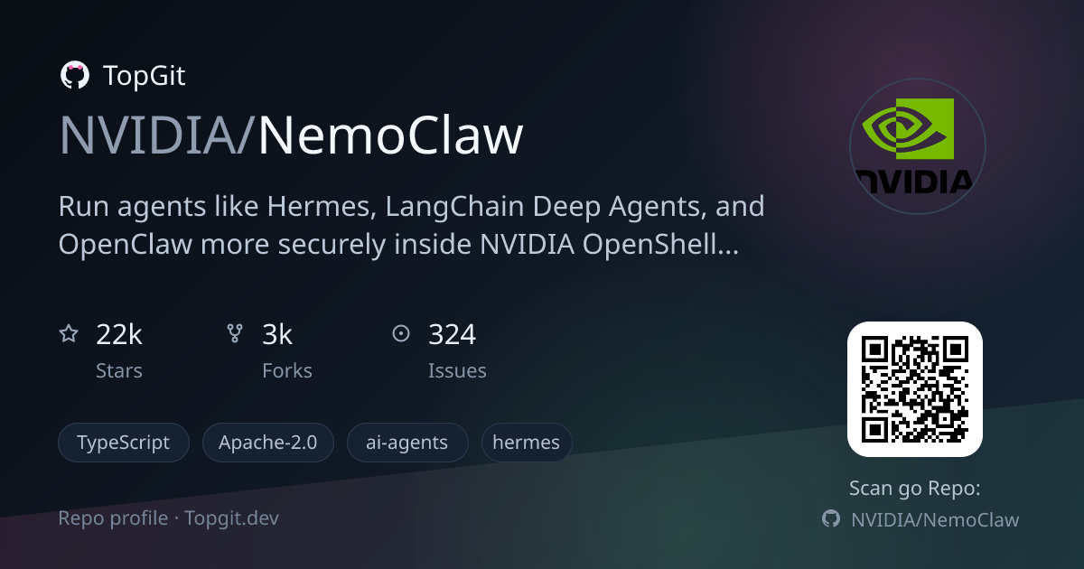 TopGit repo profile image for NVIDIA/NemoClaw