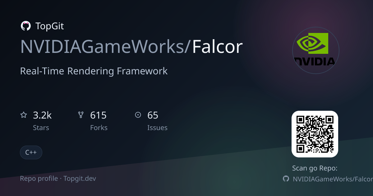TopGit repo profile image for NVIDIAGameWorks/Falcor