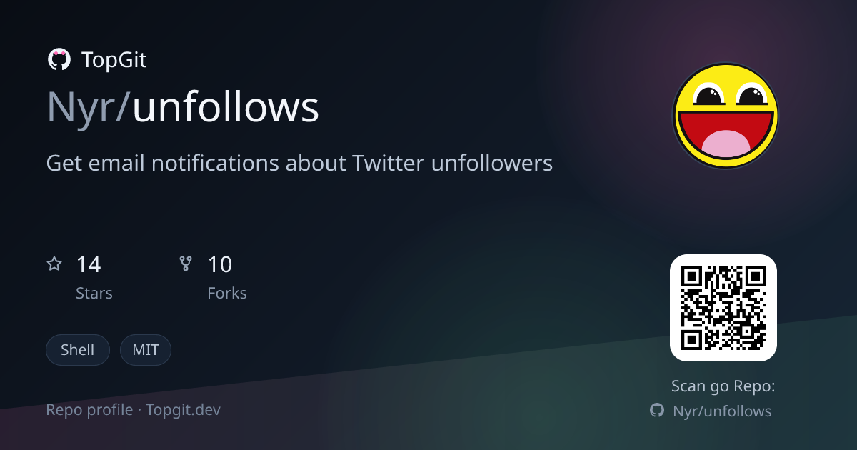 TopGit repo profile image for Nyr/unfollows