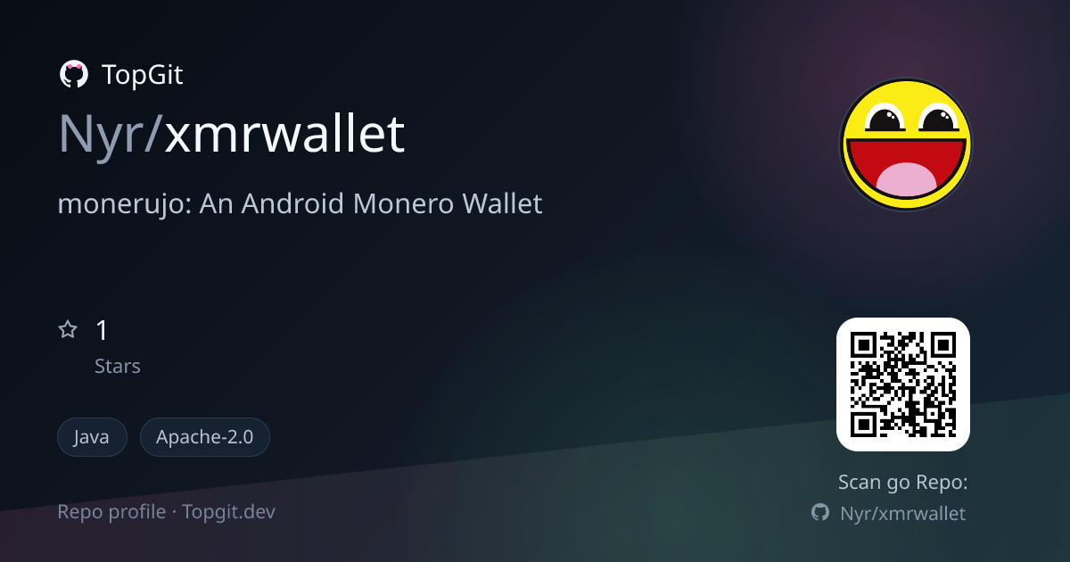 TopGit repo profile image for Nyr/xmrwallet